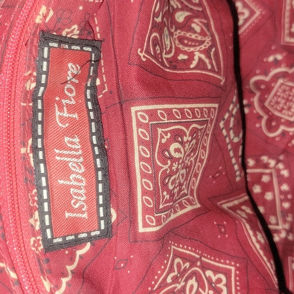 Isabella Fiore Beaded/ Embroidered Brown Leather Tote Shoulder Bag - Picture 14 of 14